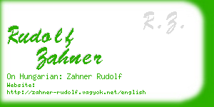 rudolf zahner business card